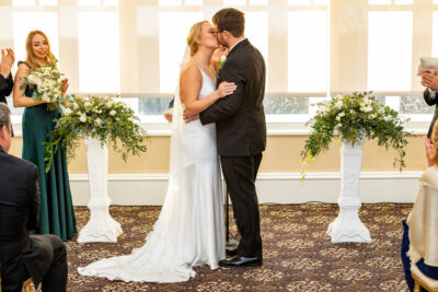 Bride and Groom first kiss - CT Photo Group - Wedding Photography